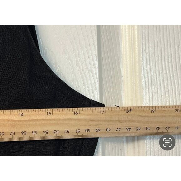 Reformation Linen V-Neck Sleeveless Belted Black Jumpsuit Women's Size 4 - Picture 5 of 9